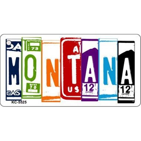 SMART BLONDE Montana License Plate Tag Art Metal Novelty Aluminum Key Chain KC-5525